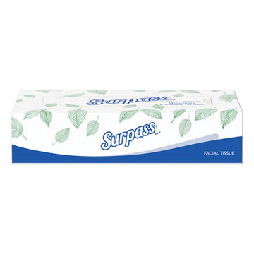 Surpass® Facial Tissue For Business, 2-ply, White, Flat Box, 100 Sheets-box, 30 Boxes-carton freeshipping - TVN Wholesale